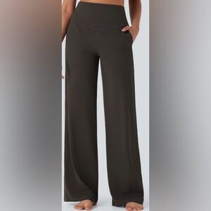 Halara NWT Ultrasculpt High Waist Tummy Control straight wide leg pants Sz XL